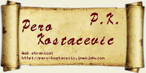Pero Kostačević vizit kartica